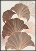 Ginkgo de chocolate Izquierda Real Rose Gold Póster